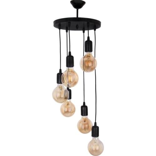 Siyah Sarkıt 6'Lı Avize