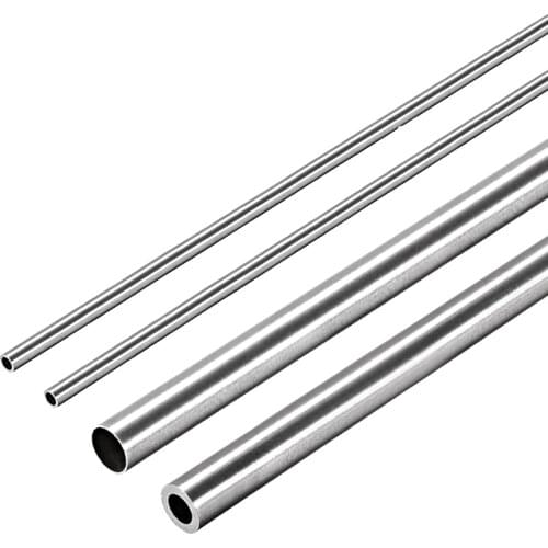Uxcell 2Pcs 304 Stainless Steel Round Tubing 3mm 4mm 5mm OD 250mm Length Seamless Straight Pipe Tube 0.2mm-1mm Wall Thickness