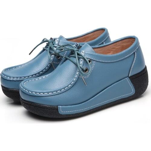 Women Flats Comfortable Loafers Shoes Woman Breathable Leather Lace-up Sneakers Women Fashion Black Soft Casual Shoes Female