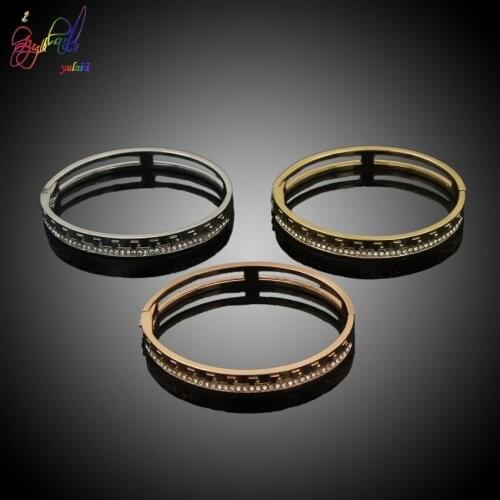 Yulaili New Arrival Simple Atmosphere Fashion Design Party Bracelet Bangles Sets in Rose Gold Color