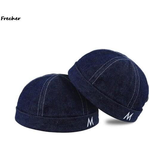 Washed Cowboy Melon Hat Letter embroidery Fashion Brand Men And Women Retro Street Hip Hop Sailor Landlord Hat sombrero
