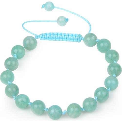 LFPU 8mm bead Natural Stone Natural Stone Amazonite Bracelet For Women Bracelet