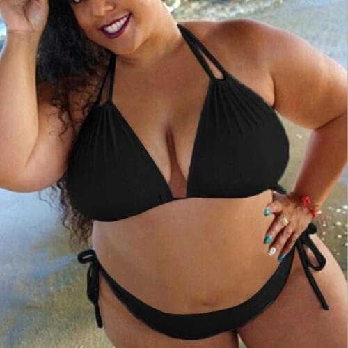Womens Solid Push Up Padded Plus Size Bikini Set Swimsuit Bathing Suit Swimwear Swimwear Women Bikini Set 2020 Swimsuit Mujer