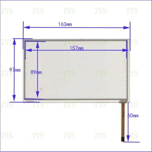 ZhiYuSun AK3287 7inch Touch Screen glass 4 lines resistive TOUCH SCREEN AK 3287 163*97mm