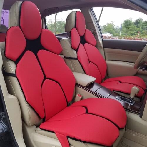 2pc Car Front Seat Cover Luxury Leather Pad Fashion Sports 2 Front Seat Cushion for Cars Universal Car Decoration Custom