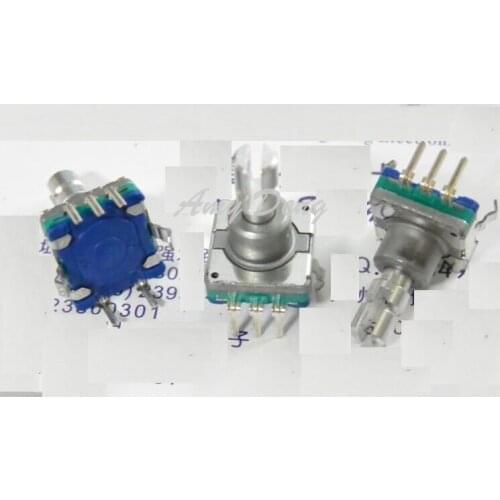 20pcs/lot Japan EC11 encoder with switch 30 posioning 15 pulse split shaft length 13.5MM