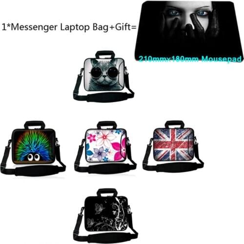 21x18cm Mousepad+13 11.6 Chromebook Laptop Bag 17" 10 15.6" For Chuwi HP HUAWEI MateBook Macbook Air 13.3 12 14 15 Notebook Case