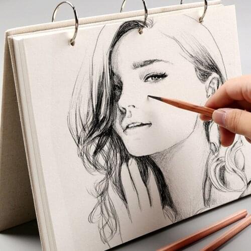 32K Sketch Book 160g Heavy Linen Cover Art Drawing Book Sketch Book