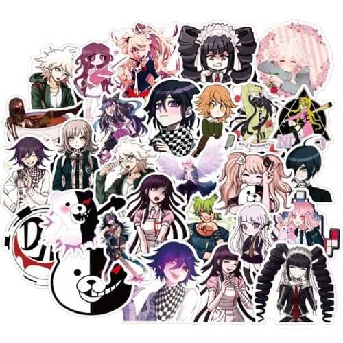 50PCS Game Anime Danganronpa Stickers Pack for DIY Motorcycle Skateboard Laptop Phone PS4 Guitar Suitcase Sticker