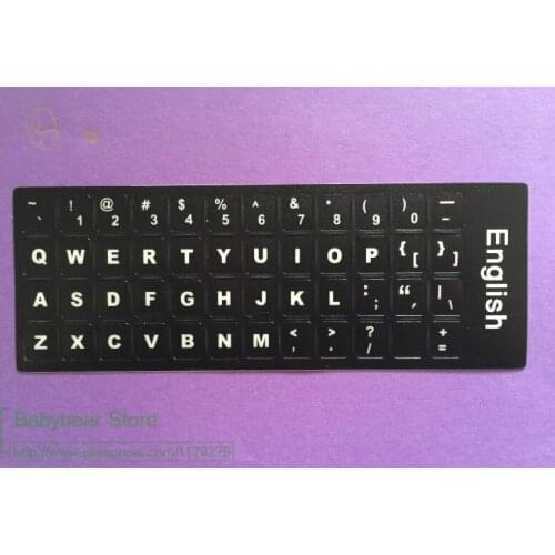 50pcs/lot English Keyboard Sticker For laptop desktop keyboards Stickers 11.6 12 13.3 14 15.4 17.3 inch keyboard