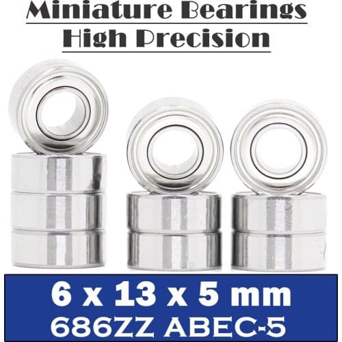 686ZZ Bearing ABEC-5 10PCS 6x13x5mm Miniature 686Z Ball Bearings 618/6ZZ