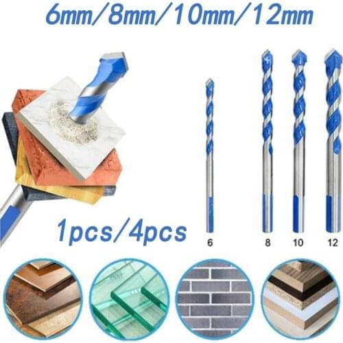 6/8/10/12mm Diamond spiral Drill tool Ceramic tile wall marble Center drill Hammer set power drilling bits multi Electric tool