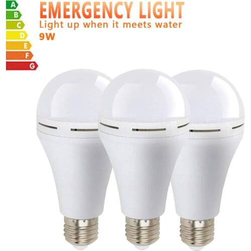 Emergency LED Bulb 9W Emergency Light Bulbs Battery Backup Emergency Rechargeable Bulb Portable for Power Outage Home Hurricane