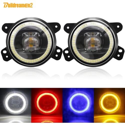 2 Pieces Car LED Fog Light Angel Eye DRL Daytime Running Lamp Front Bumper Fog Lamp 30W 8000LM For Chrysler 300 PT Cruiser