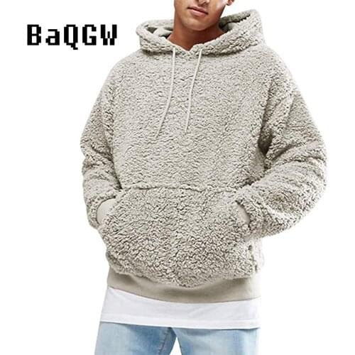 BAQGW Men's Hoodies With Fur