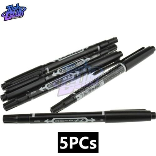 5PCs Black CCL Anti-etching PCB Circuit Board Ink Marker Double Pen for DIY PCB Repair CCL Printed Circuit Diagram for Arduino