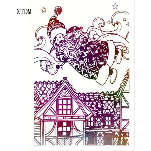 Hot sale Santa Claus Transparent Clear Stamps / Silicone Seals Roller Stamp for DIY scrapbooking photo album/Card Making