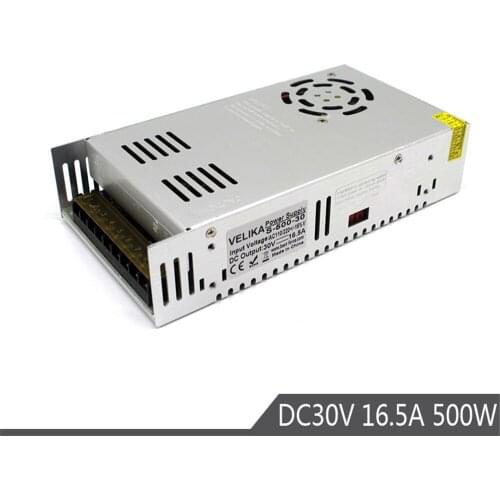 Single Output Switching Power Supply 30v 16.5A 500W Power Source Transformers AC110V 220V TO DC30V SMPS for CCTV 3D Printer CNC