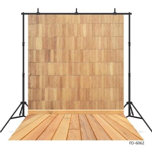 Brick Wall Wooden Floor Photography Backdrop Customized Background for Baby Children Portrait Pets Toy Photobooth Photo Studio
