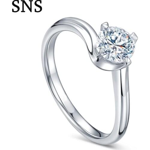 Classic 4-Prong Setting Real Natural Diamond 0.30carat Diamond Engagement Ring Halo Style High Polishing 14k White Gold For Lady