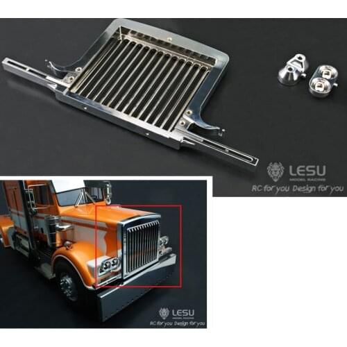 LESU Metal Front Grille Bumper for 1/14 DIY Tamiya King Haul RC Tractor Truck Model TH02305-SMT5