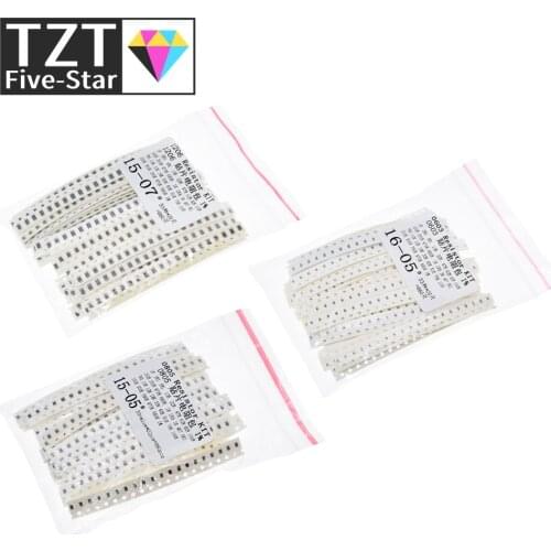 TZT 0603 0805 1206 SMD Resistor Kit Assorted Kit 1ohm-1M ohm 1% 33valuesX 20pcs=660pcs Sample Kit