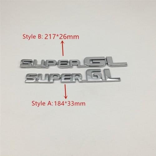 For Toyota Hiace Super Gl 3D Chrome Car Badge Emblem Sticker Decal Trunk Side Logo
