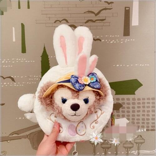 New style Shanghai Disney Spring Easter Shirley Rose Bunny ears plush cute shoulder bag Messenger bag girl gift AG2537