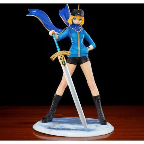 Japan Anime Fate/Stay night Saber Sportswear PVC Figure Figurine 22cm Toy Model Statue New No Box