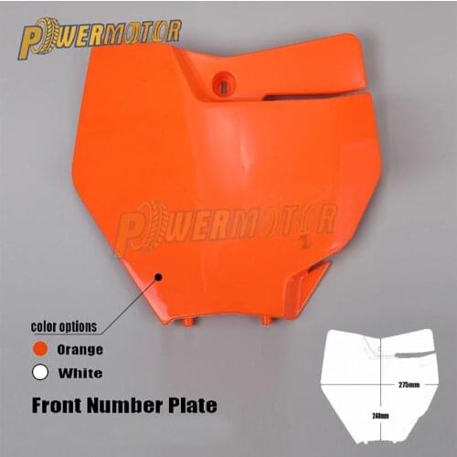 Motorcycle Front Number Plate Plastic Cover For 125 150 250 350 450 SX XC-F SX-F 2016-2017 Motocross Enduro Dirt Bike
