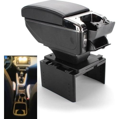 For Nissan micra Armrest box central Store content box with cup holder ashtray new micra k14