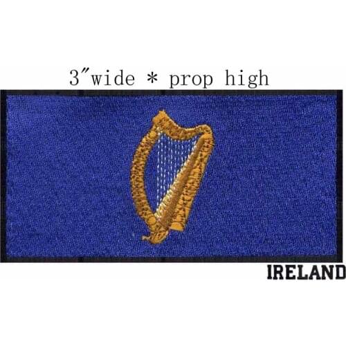Presidential Seal Ireland Flag 3"wide embroidery patch for applique rhinestone/custom varsity jackets/croatia