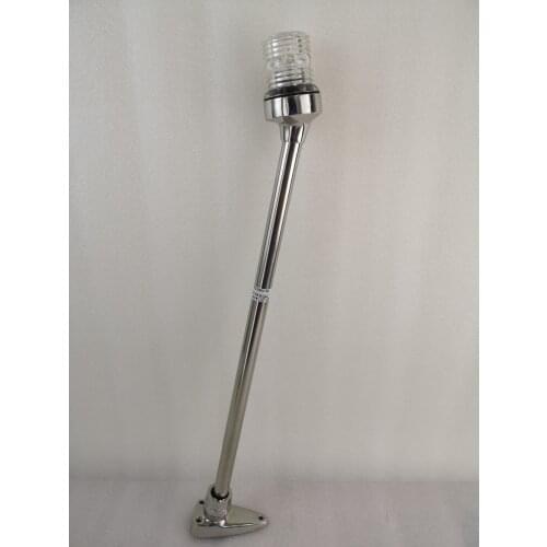 12V-24V 2W LED 21 Inch 533mm Stainless Steel Telescoping All Round Light Marine Boat Navigation Light 80286