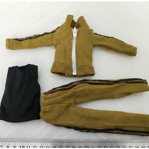 1:6th Soldier Clothes Suit Yellow Sportswear Suit Soldier Sportswear Vest Model