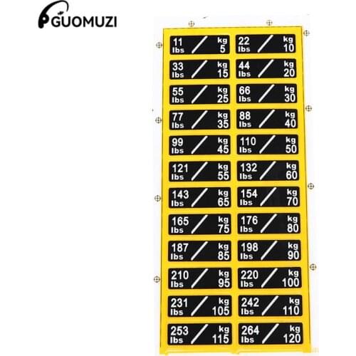 1sheet Weight Sticker Labels For Gym Equipment Accessories Power Equipment Label