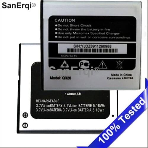 10pcs 1400mAh Battery For Micromax Q326 Battery for Micromax Q326 MMXSB02 MMXSBO2 mobile phone Battery