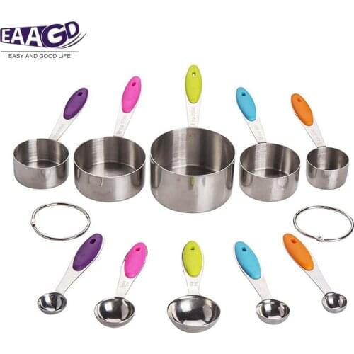 10Pcs/Set Stainless Steel Measuring Spoons, for Measuring Dry and Liquid Ingredients Measuring Cups