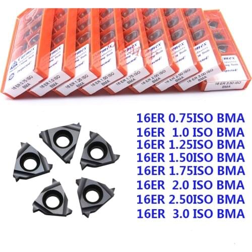 16ER 16IR 0.75ISO 1.0ISO 1.25ISO 1.5ISO 1.75ISO 2.0ISO 2.5ISO 3.0ISO BMA Carbide Insert CNC Lathe Tool Thread Turning Tool