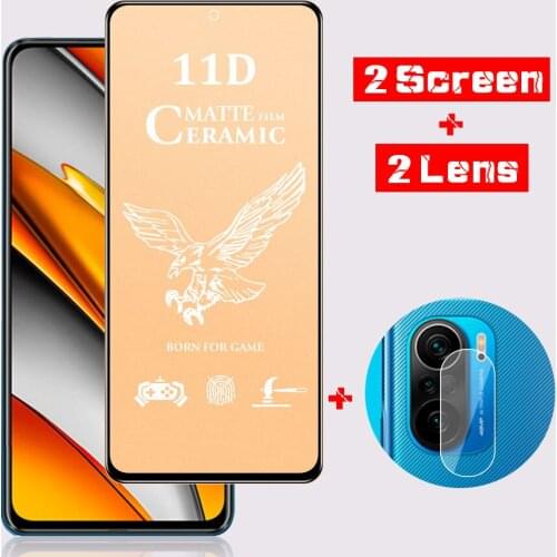4IN1 Full Cover Ceramic Matte Tempered Glass For Xiaomi Mi 9T Poco X3 Pro NFC F3 M3 Redmi Note 10 9 8 7 Pro 9S 9T 9A