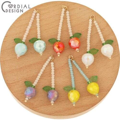 Cordial Design 50Pcs 13*45MM Earrings Accessories/Pendant/Hand Made/Jewelry Findings & Components/Crystal Charms/DIY Making