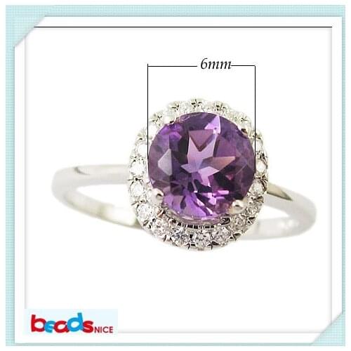 Beadsnice ID25582 high quality elegant natural amethyst rings for custom made rings