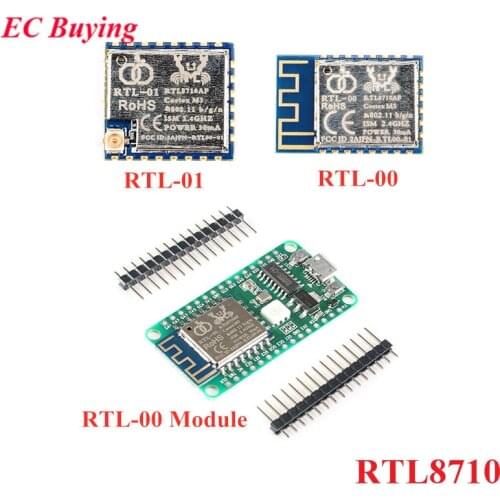 RTL8710 Wireless Module WiFi Transceiver Module Test Development Board Transmitter Receiver RTL-00 RTL-01 Built-in Antenna