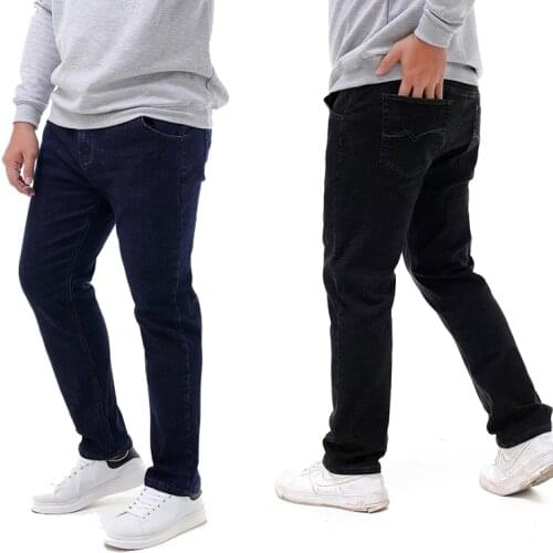 Plus Size 44 46 48 50 52 New Mens Casual Stretch Jeans High Quality Business Large Size Daning Trousers Male Pants Brand