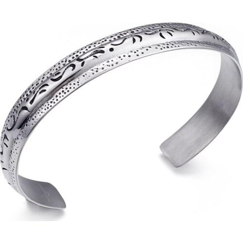 Titanium steel bracelet simple tide male punk does not fade retro personality creative student gift stainless steel bracelet