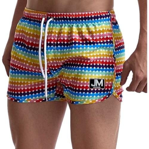 2021 New Fitness Printing Quick-drying Beach Shorts Mens Swimwear Mens Swimming Trunks Summer Bathing Beachwear Surfing Shorts