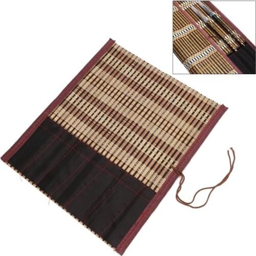 Painting Brush Holder Bamboo Rolling Bag Calligraphy Pen Case Curtain Pack Dropshipping