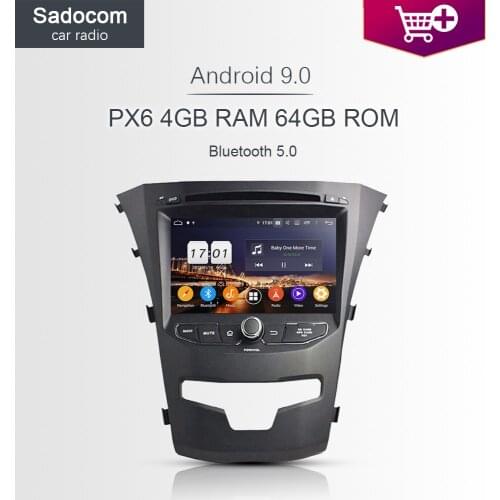 DSP PX6 TDA7851 2 din Android 9.0 For SsangYong Korando 2014 4GB RAM 64GB Car DVD Player Bluetooth autoradio tuner GPS Glonass