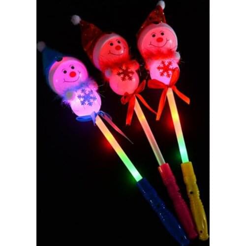 Flash toy flash light toy led snowman stick glow stick for Christmas party concert props lights led toy Christmas stick 36pcs