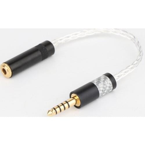 HIFI 4.4MM Balanced Headphone Adapter Audio Cable 4.4 to 3.5mm Female 3.5mm Female to 4.4mm Male HIfi Music