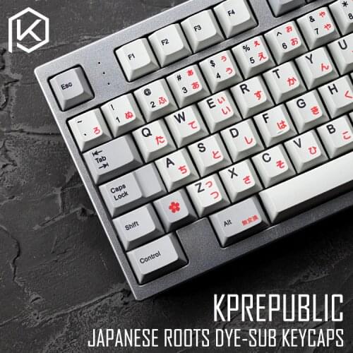 Kprepublic 139 Japan Japanese root font Cherry profile Dye Sub Keycap Set PBT for gh60 xd60 xd84 cospad tada68 rs96 87 104 fc660